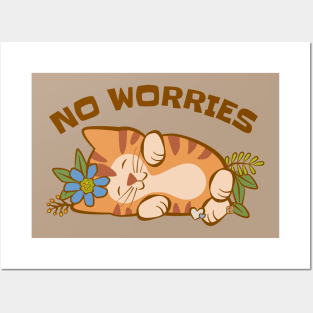 No Worries Kitten Posters and Art